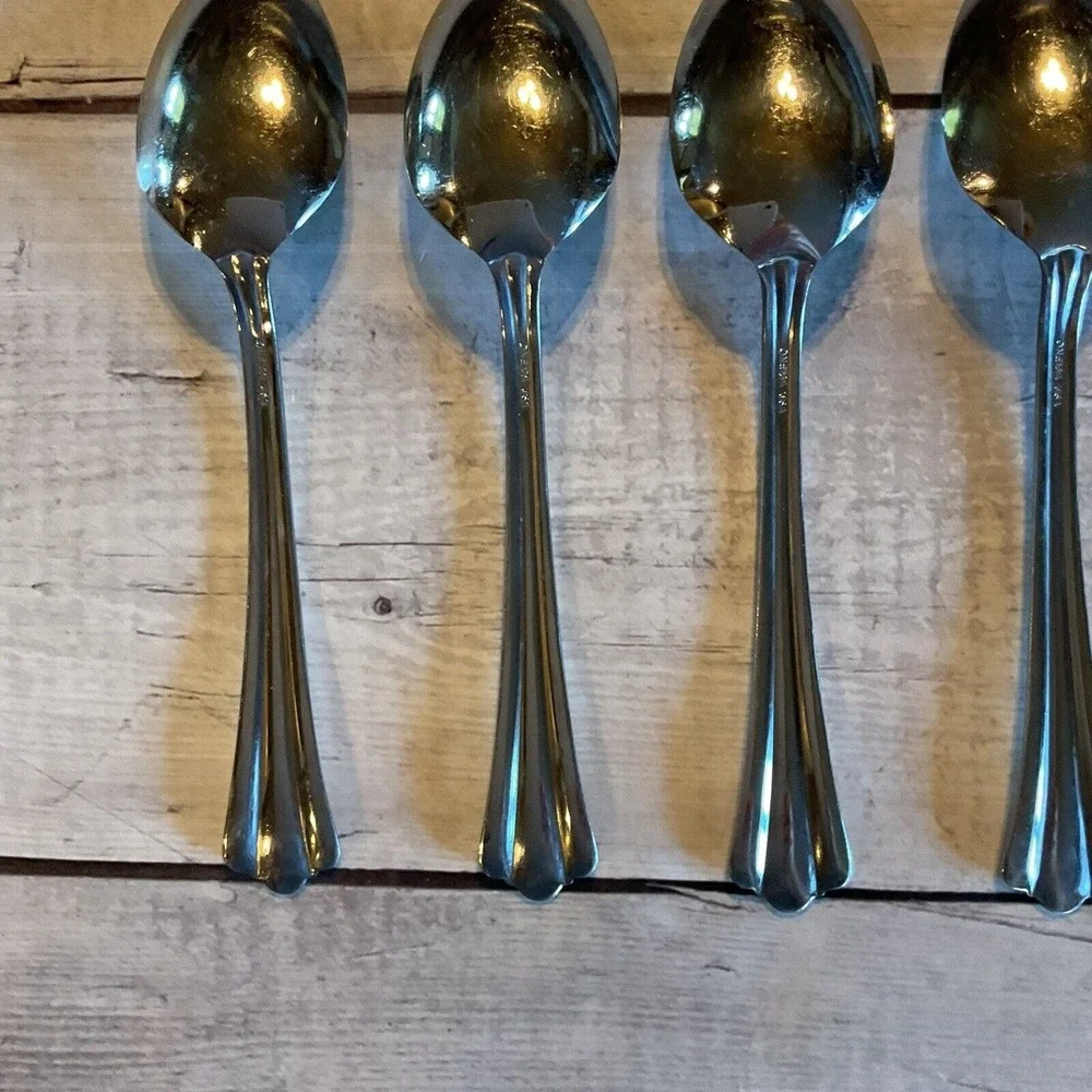 Oneida KIMBRA Stainless Flatware Oval Place Soup Spoons Set Of 6 USA Lot #2